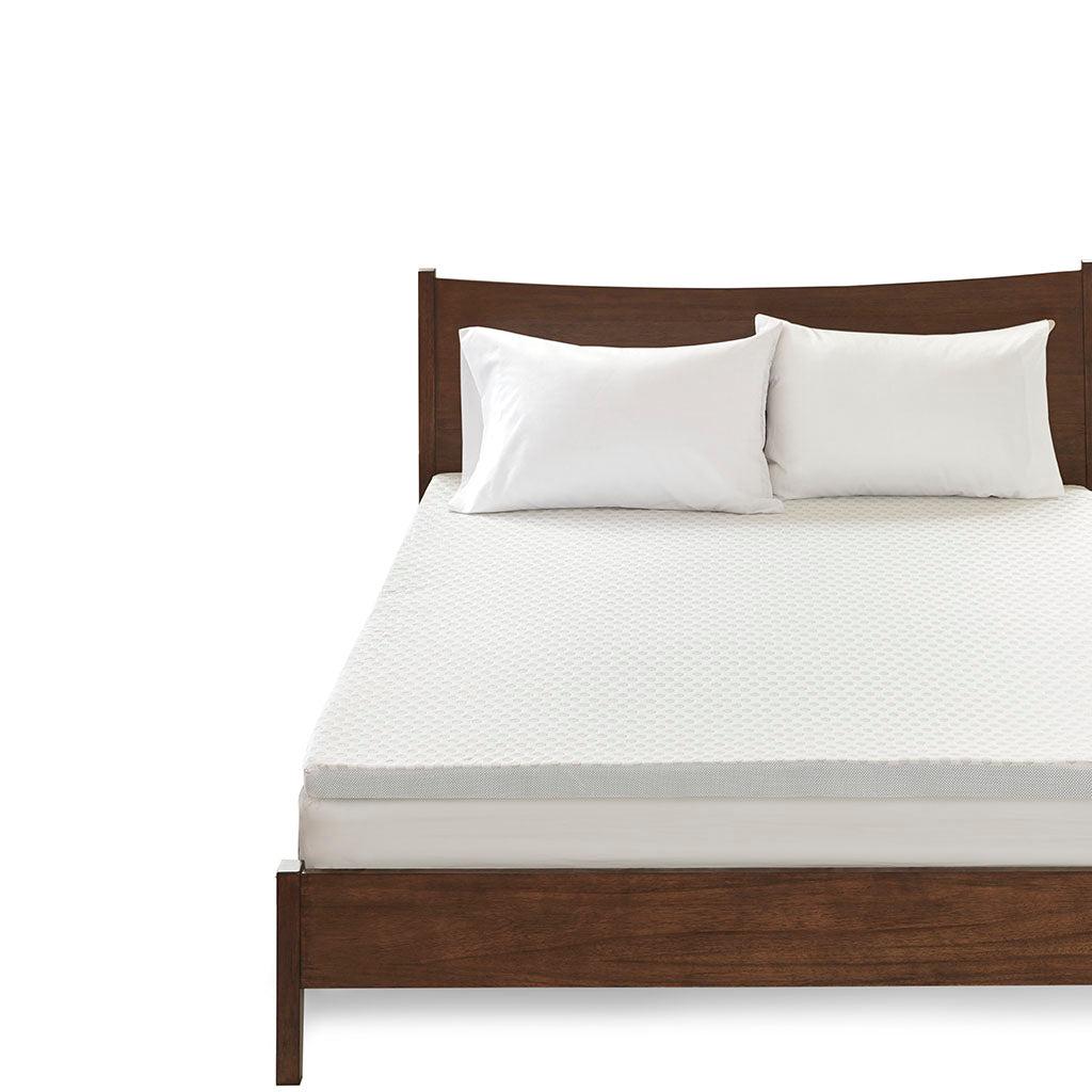 2" Gel Memory Foam with Cooling Cover All Season Reversible Hypoallergenic Cooling Mattress Topper