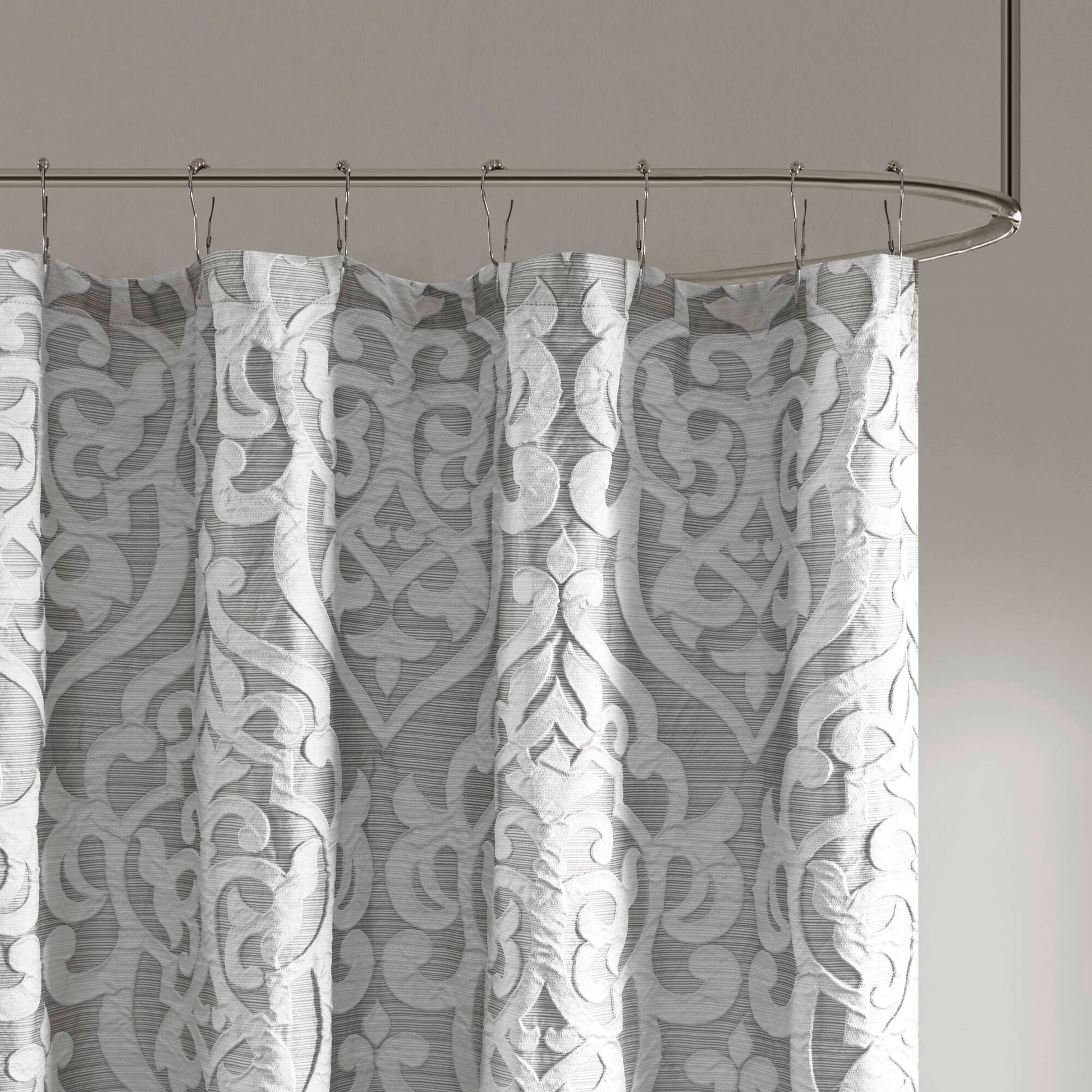 Madison Park Jacquard Shower Curtain