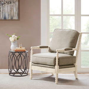 Donohue Turned Wood Frame Armchair