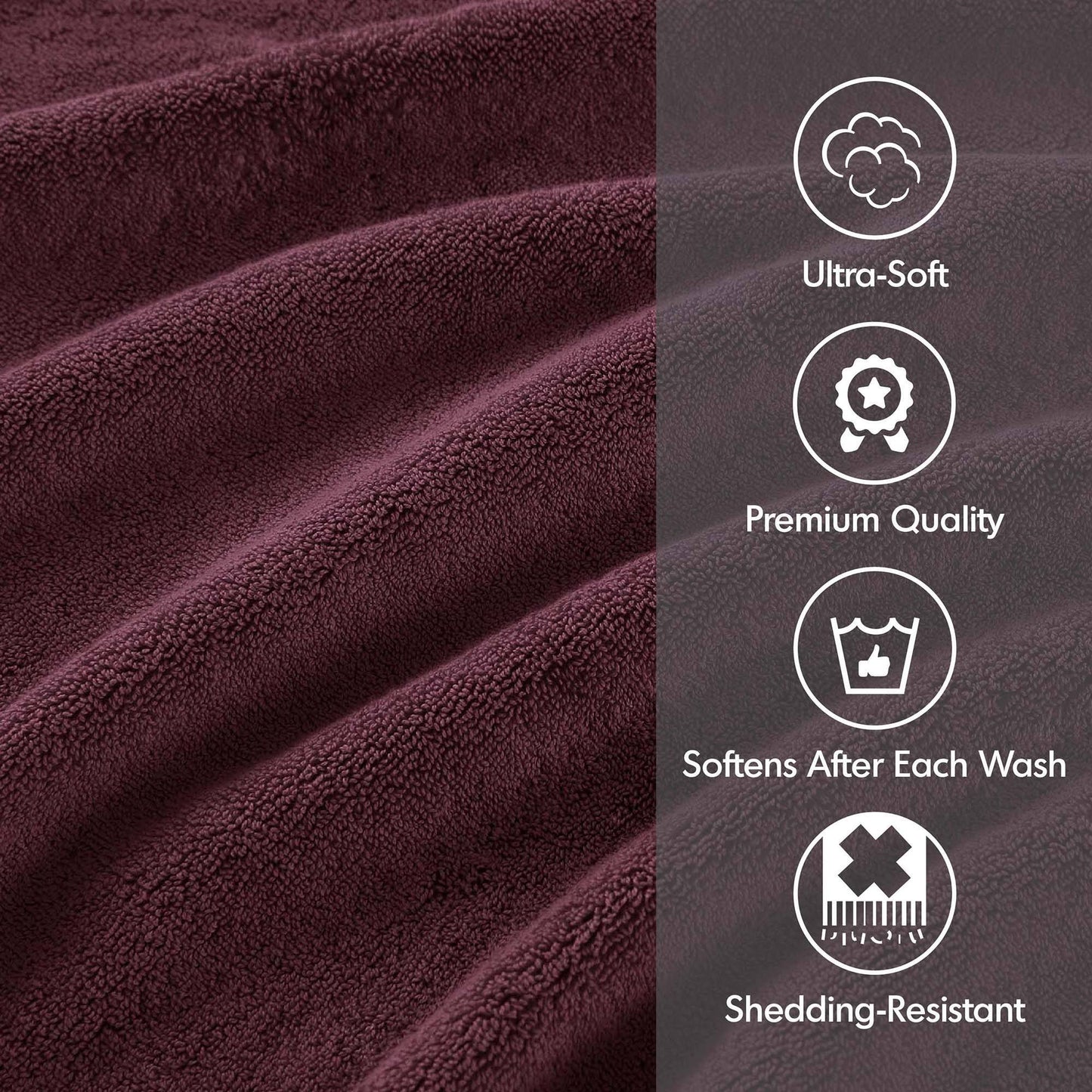Madison Park Signature 800GSM Ultra-Soft 100% Cotton Absorbent Towel Set