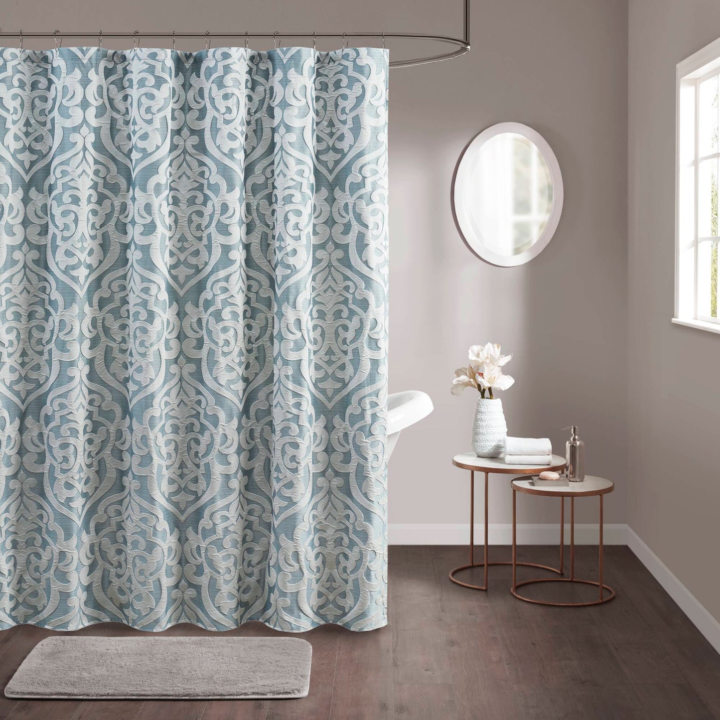 Madison Park Jacquard Shower Curtain