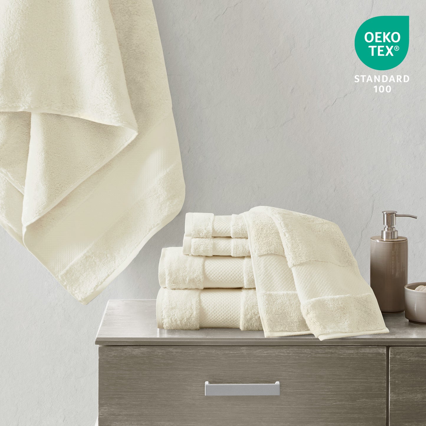 Madison Park Signature Cotton 6 Piece Bath Towel Set