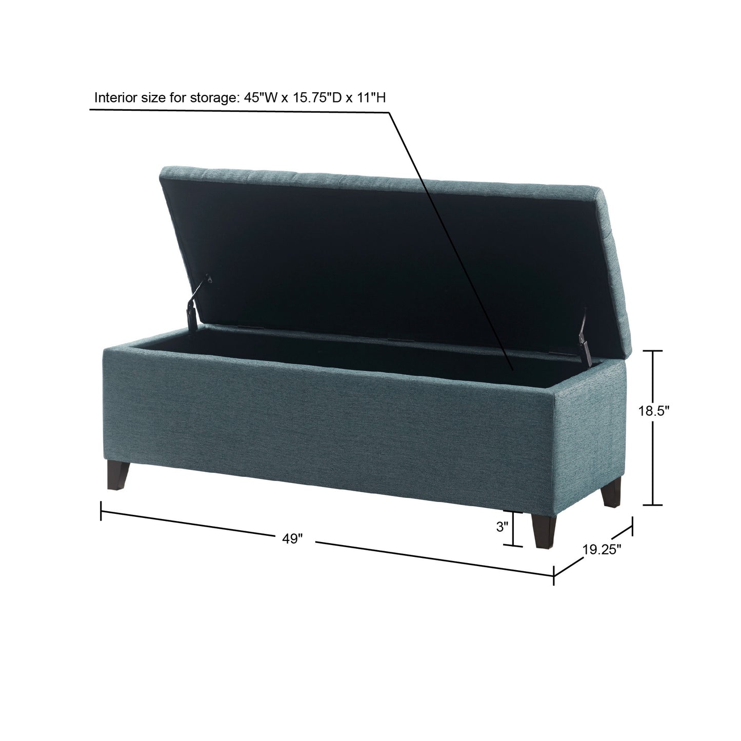 Madison Park Tufted Top Soft Close Storage Bench