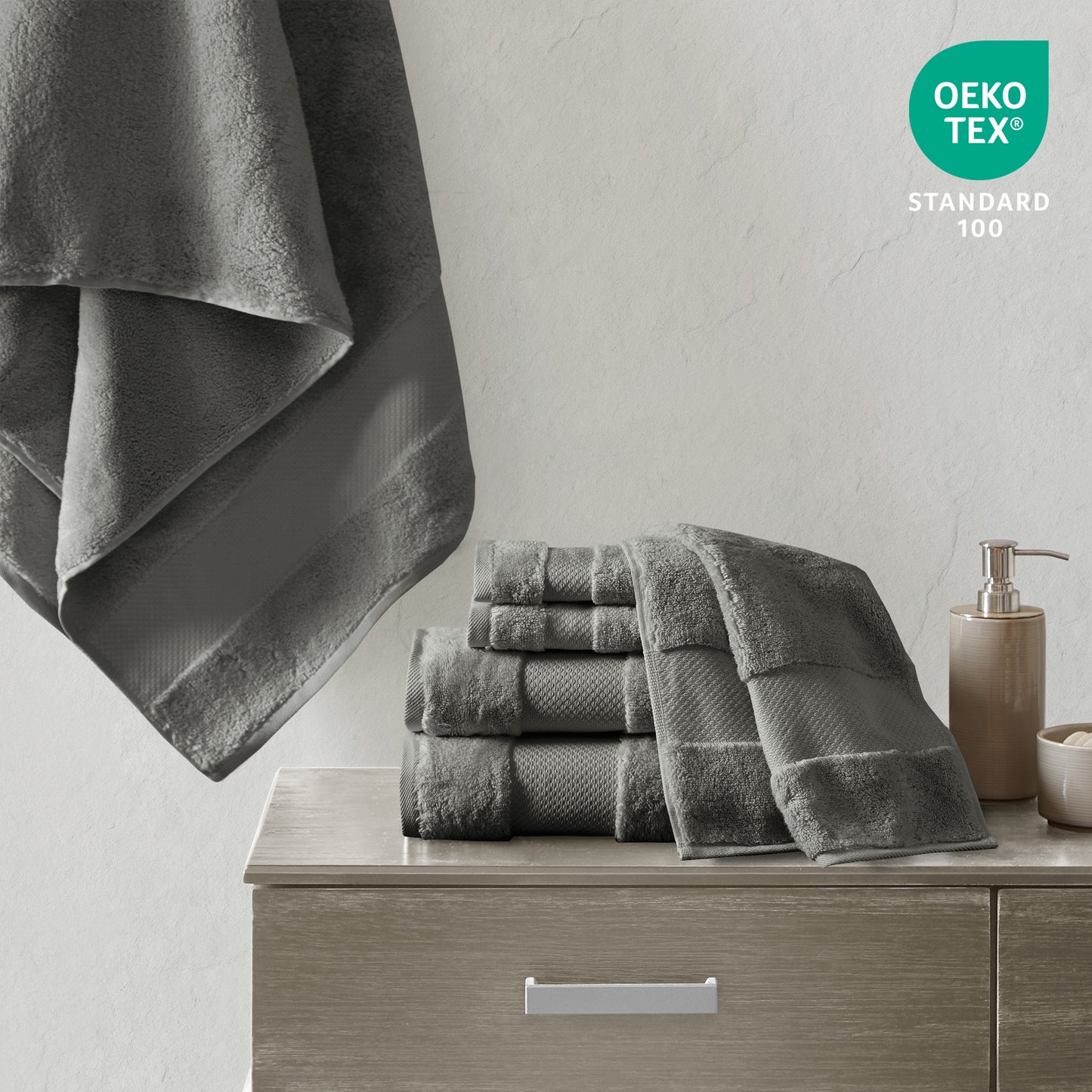 Madison Park Signature Cotton 6 Piece Bath Towel Set