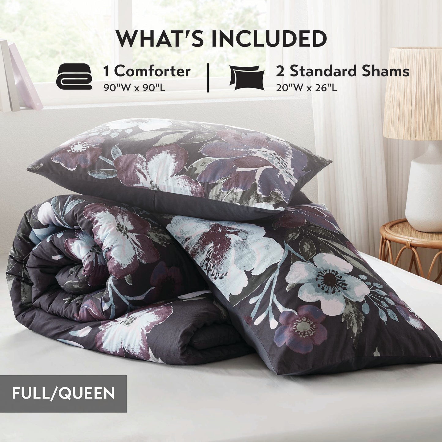 Madison Park 3 Piece Cotton Printed Comforter Set
