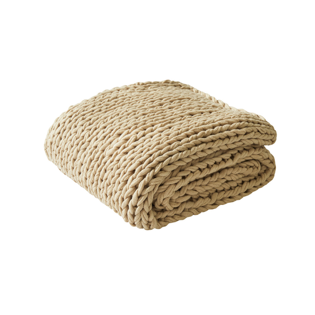 Madison Park Hand Made Chunky Double Knit Throw Blanket