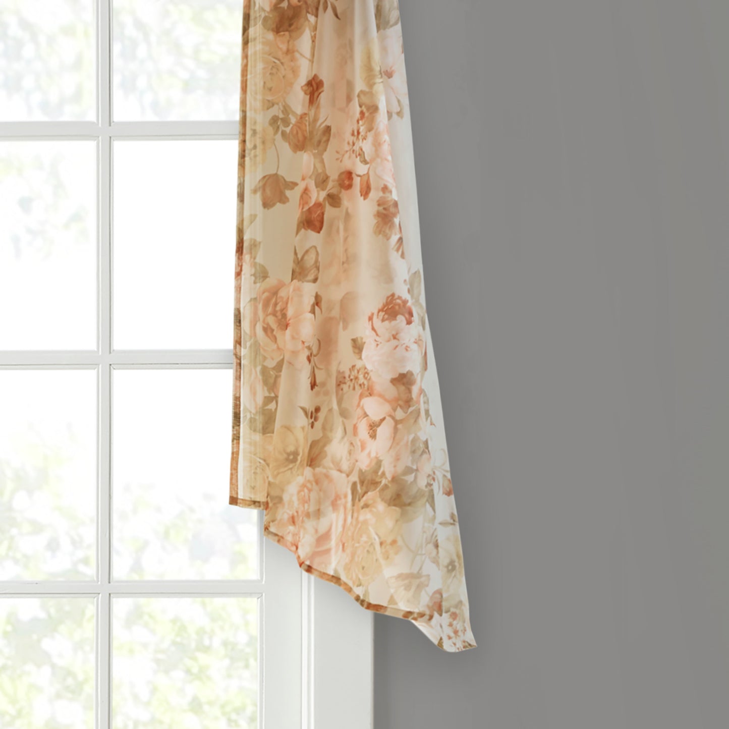 Madison Park Printed Floral Voile Sheer Scarf