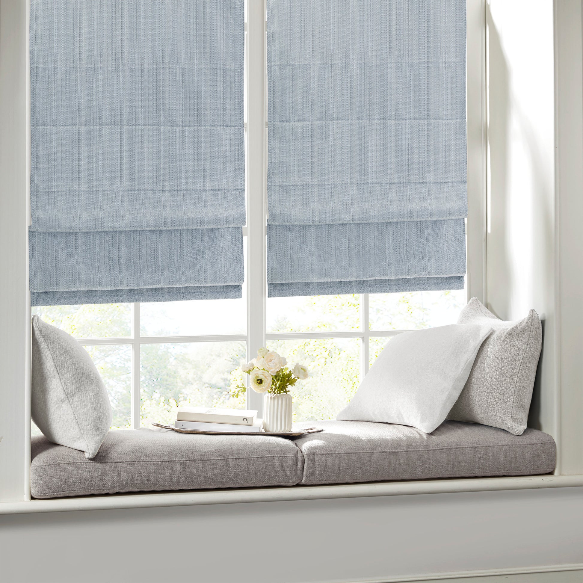 Madison Park Basketweave Room Darkening Cordless Roman Shade