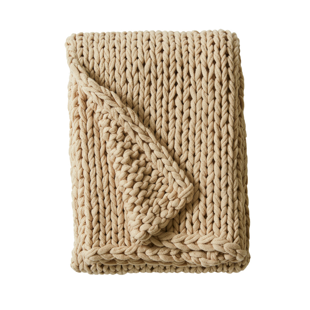 Madison Park Hand Made Chunky Double Knit Throw Blanket