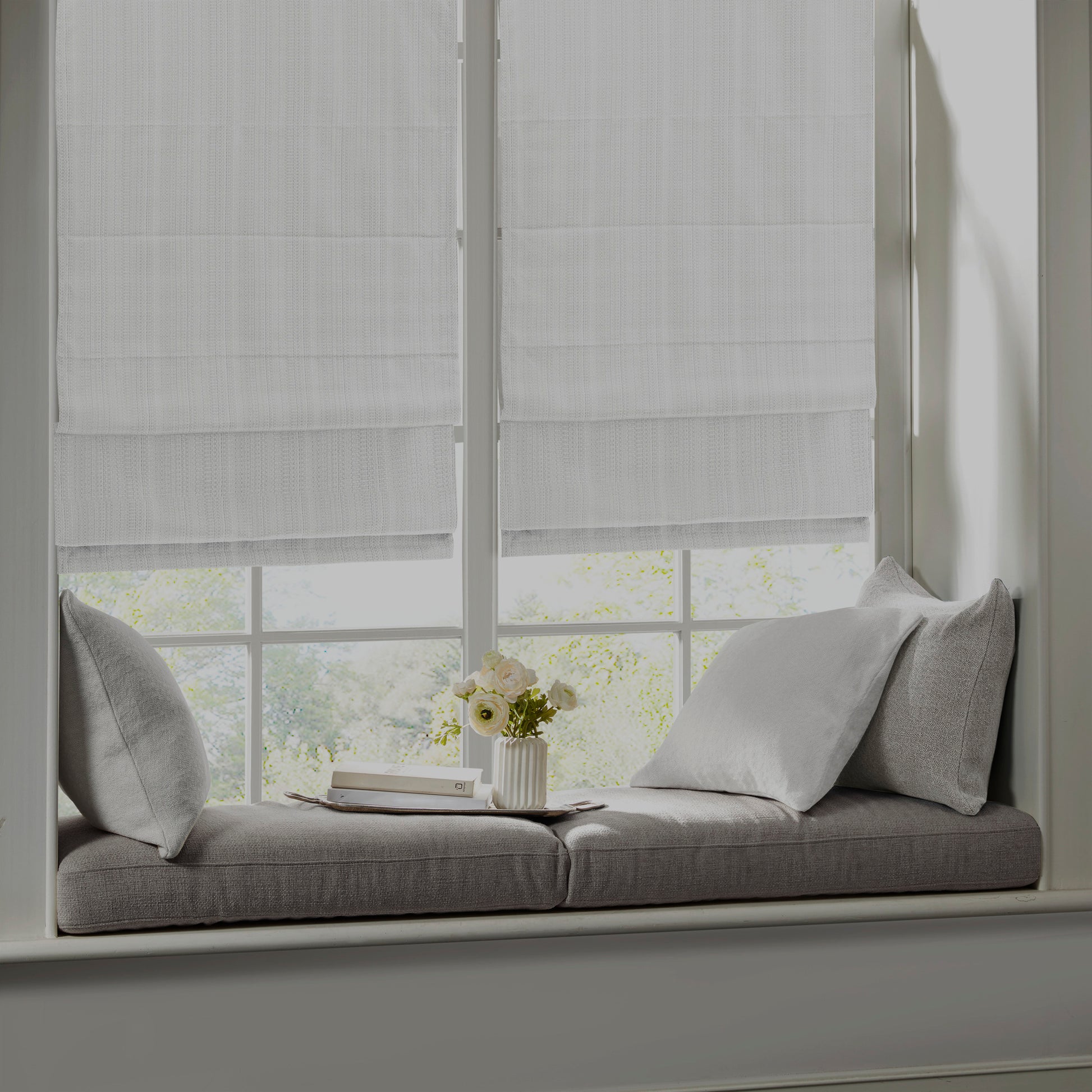 Madison Park Basketweave Total Blackout Roman Shade