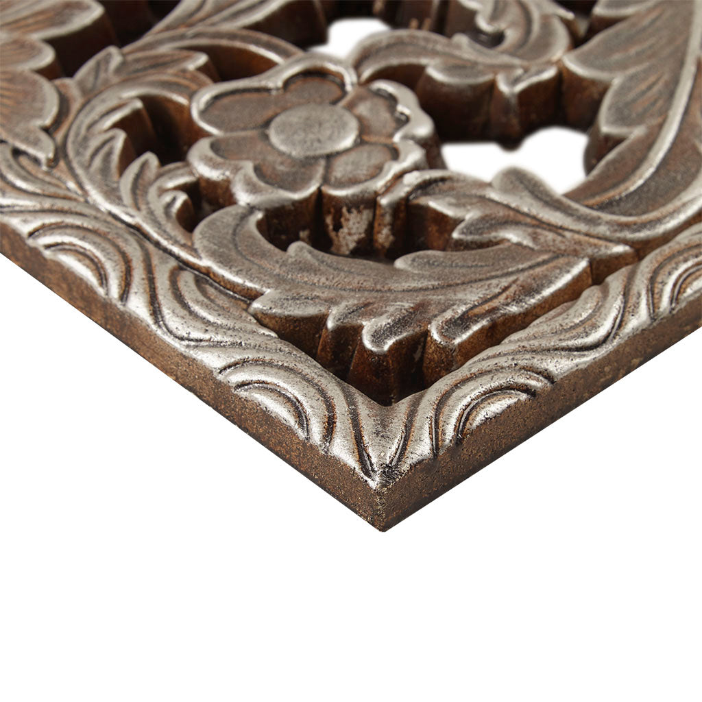 Madison Park Distressed Carved Wood 2-piece Wall Decor Set