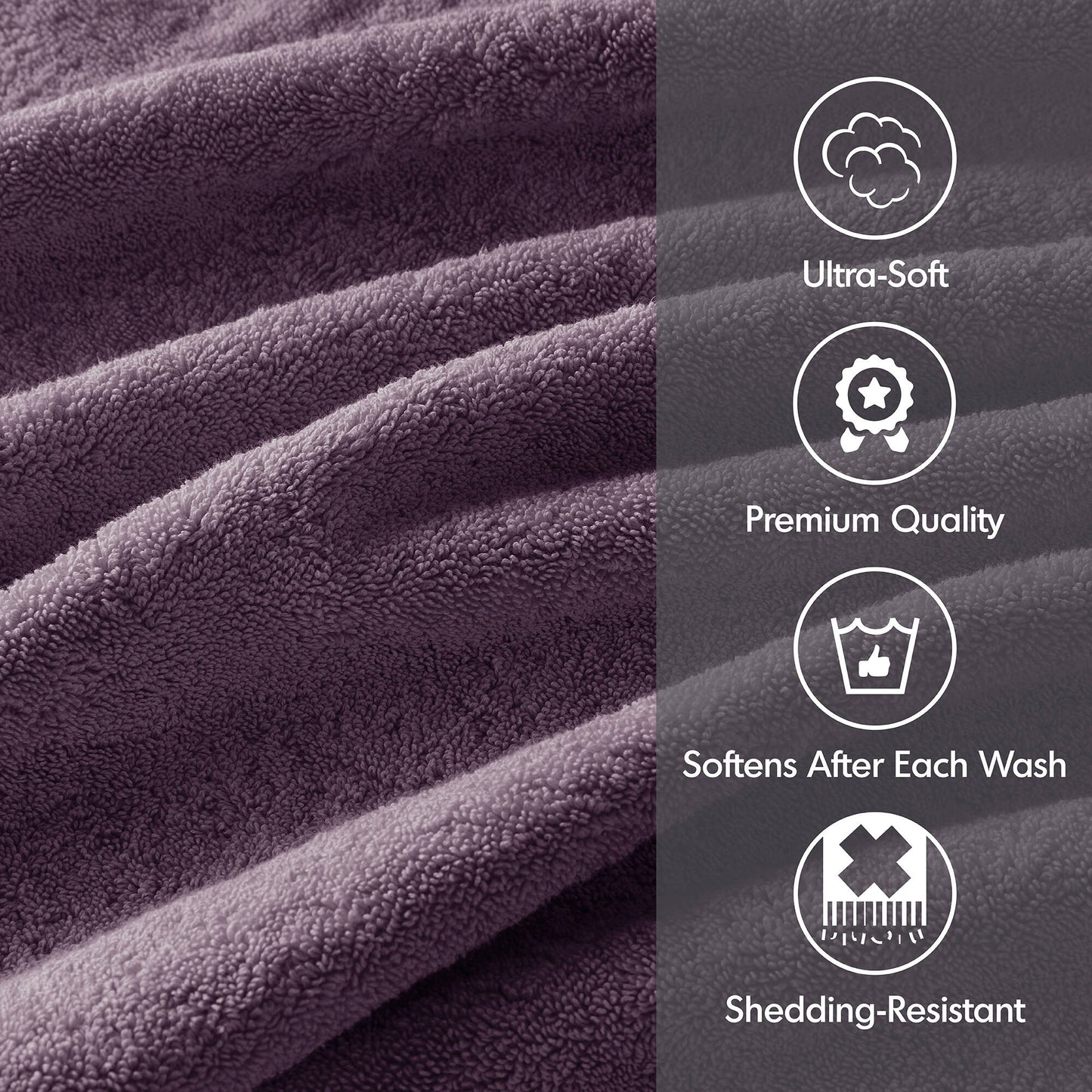 Madison Park Signature 800GSM Ultra-Soft 100% Cotton Absorbent Towel Set