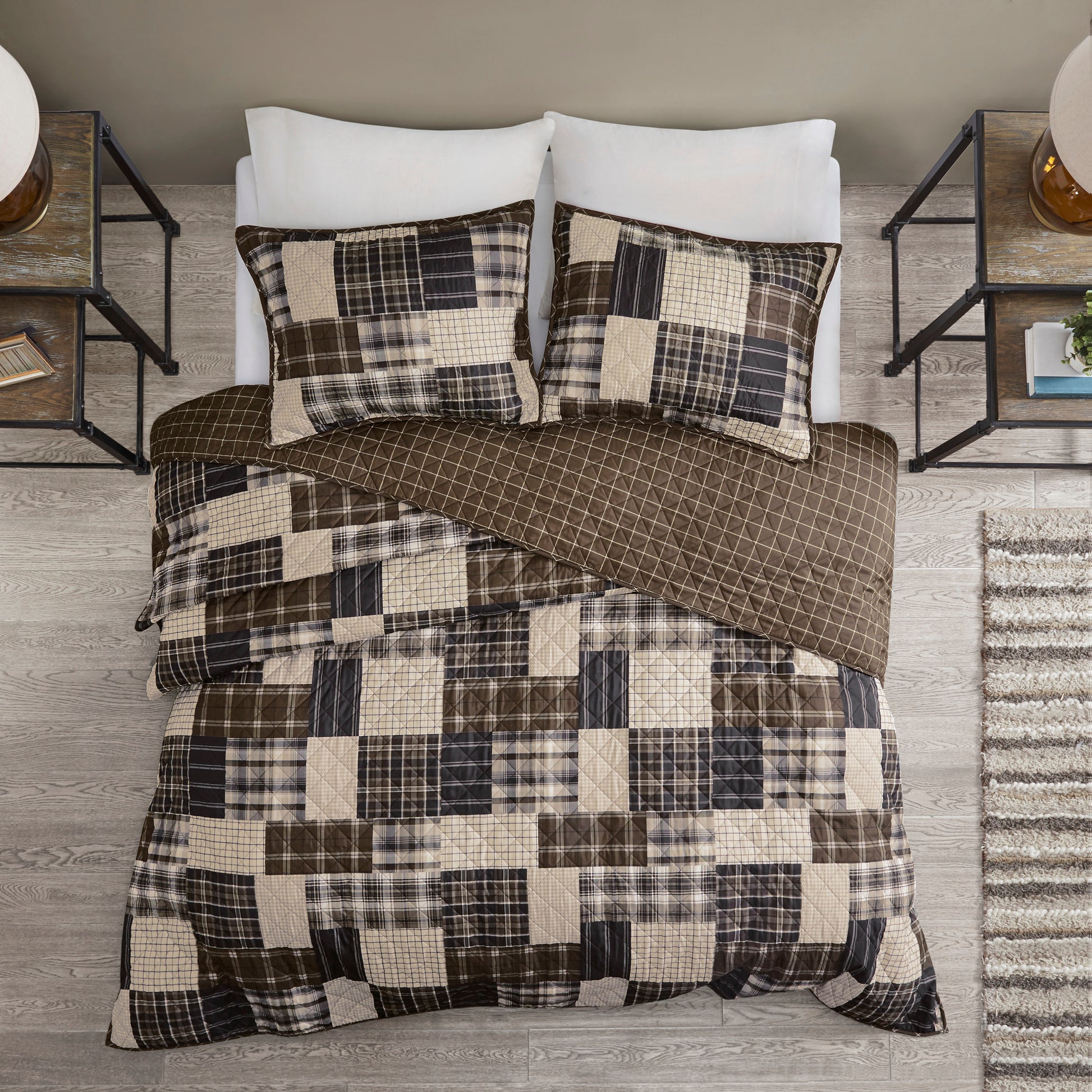 Madison Park 3 Piece Reversible Printed Quilt Set
