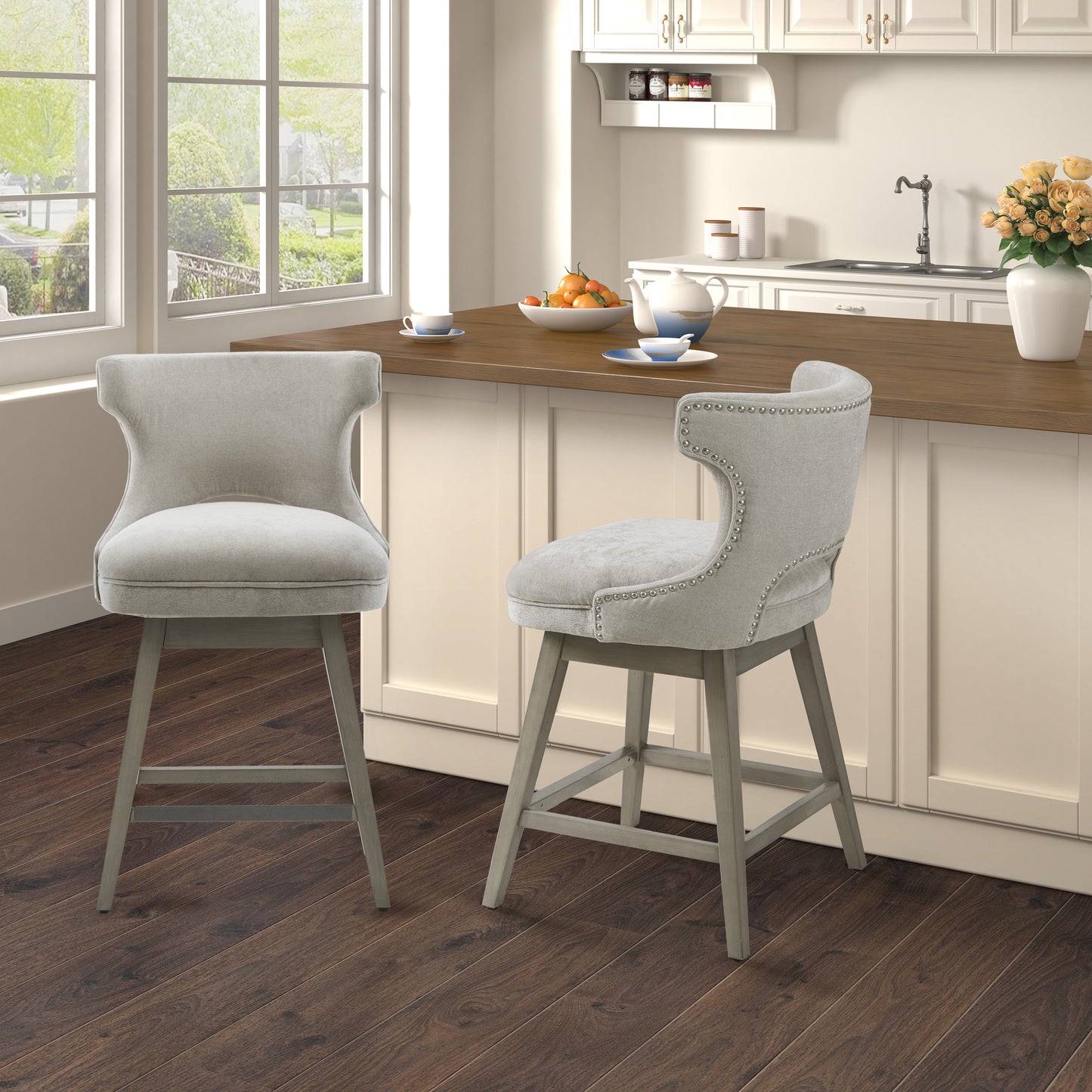 Madison Park 25.75" Swivel Counter Stool