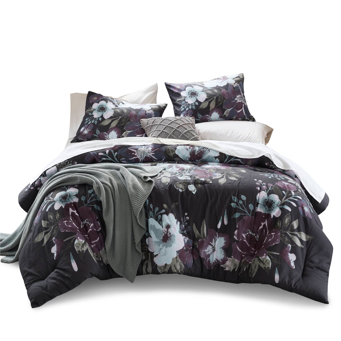 Madison Park 3 Piece Cotton Printed Comforter Set