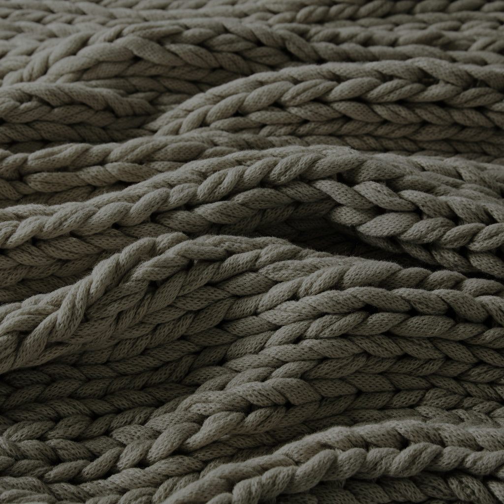 Madison Park Hand Made Chunky Double Knit Throw Blanket