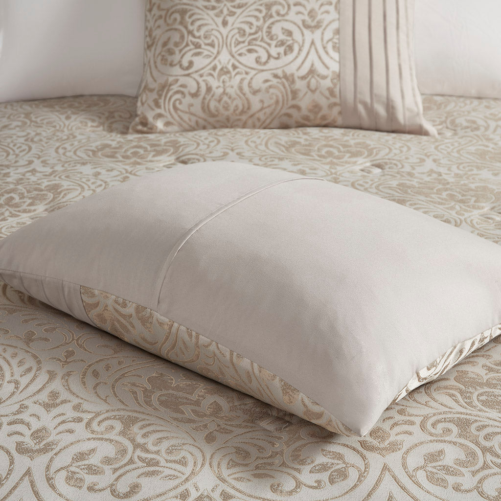Madison Park 12 Piece Jacquard Comforter Set with Bed Sheets
