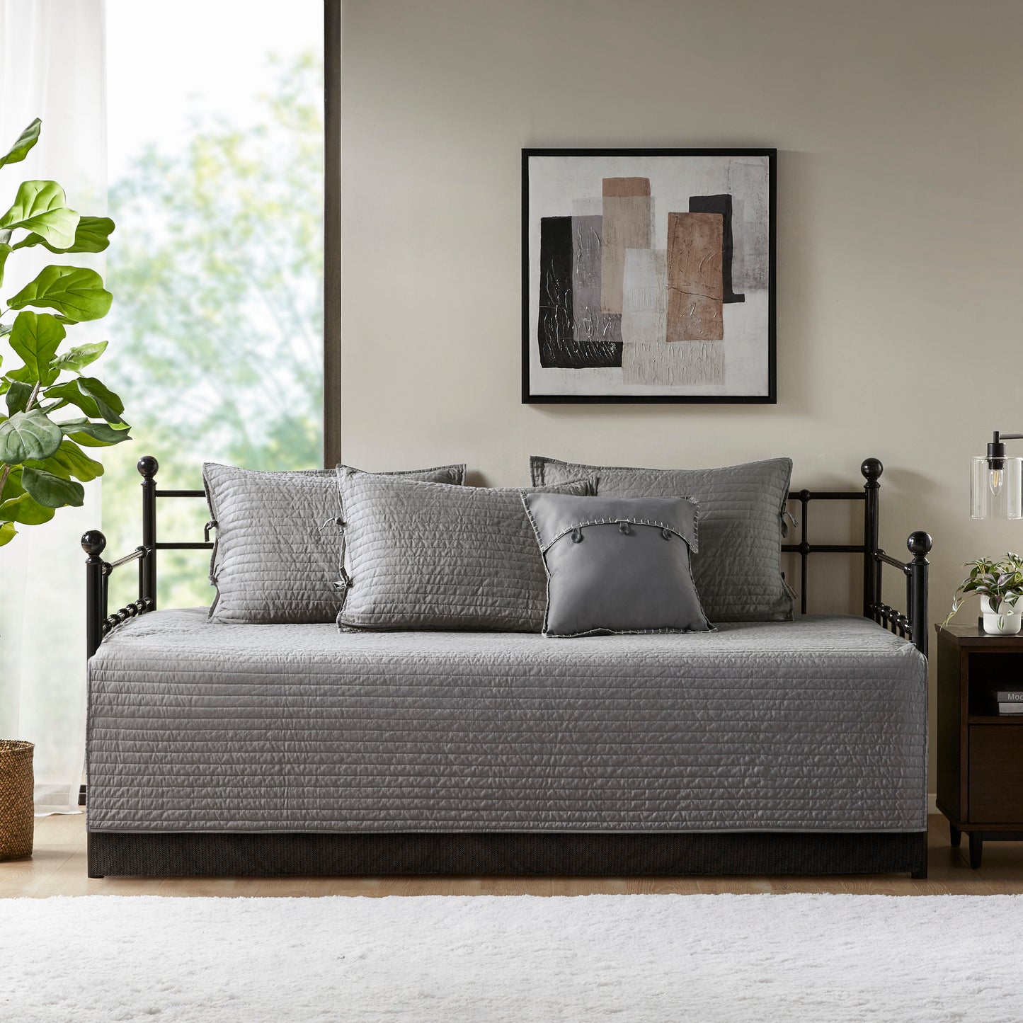 Madison Park 6 Piece Reversible Plaid Daybed Cover Set