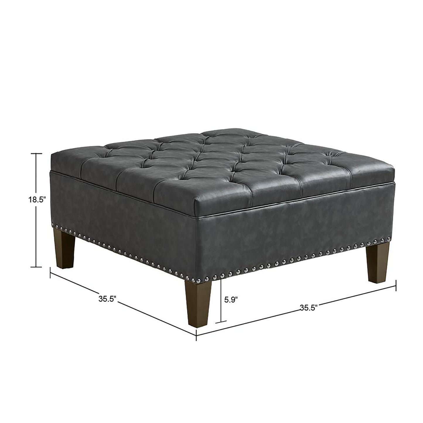 Madison Park Tufted Square Cocktail Ottoman