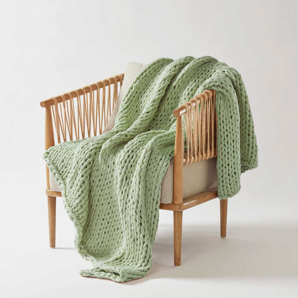 Madison Park Hand Made Chunky Double Knit Throw Blanket