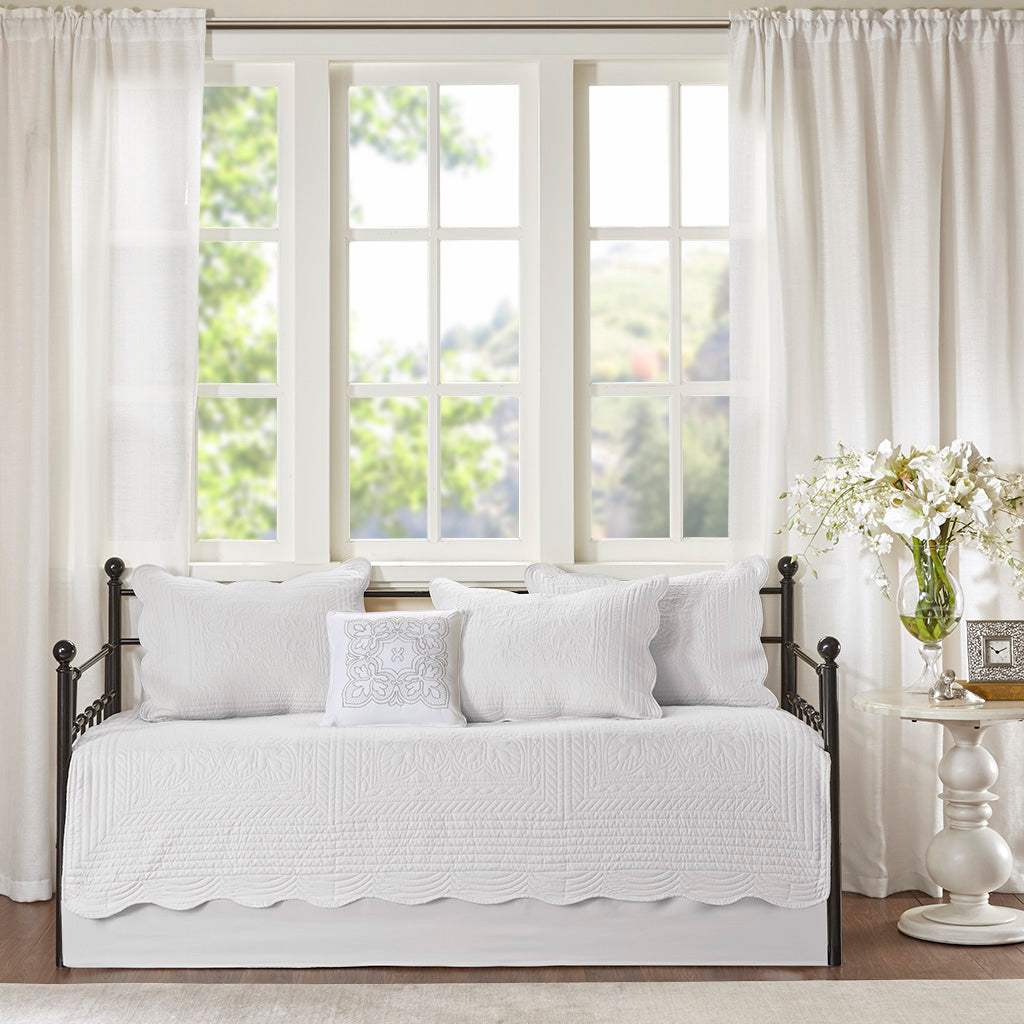 Madison Park 6 Piece Reversible Scalloped Edge Daybed Cover Set