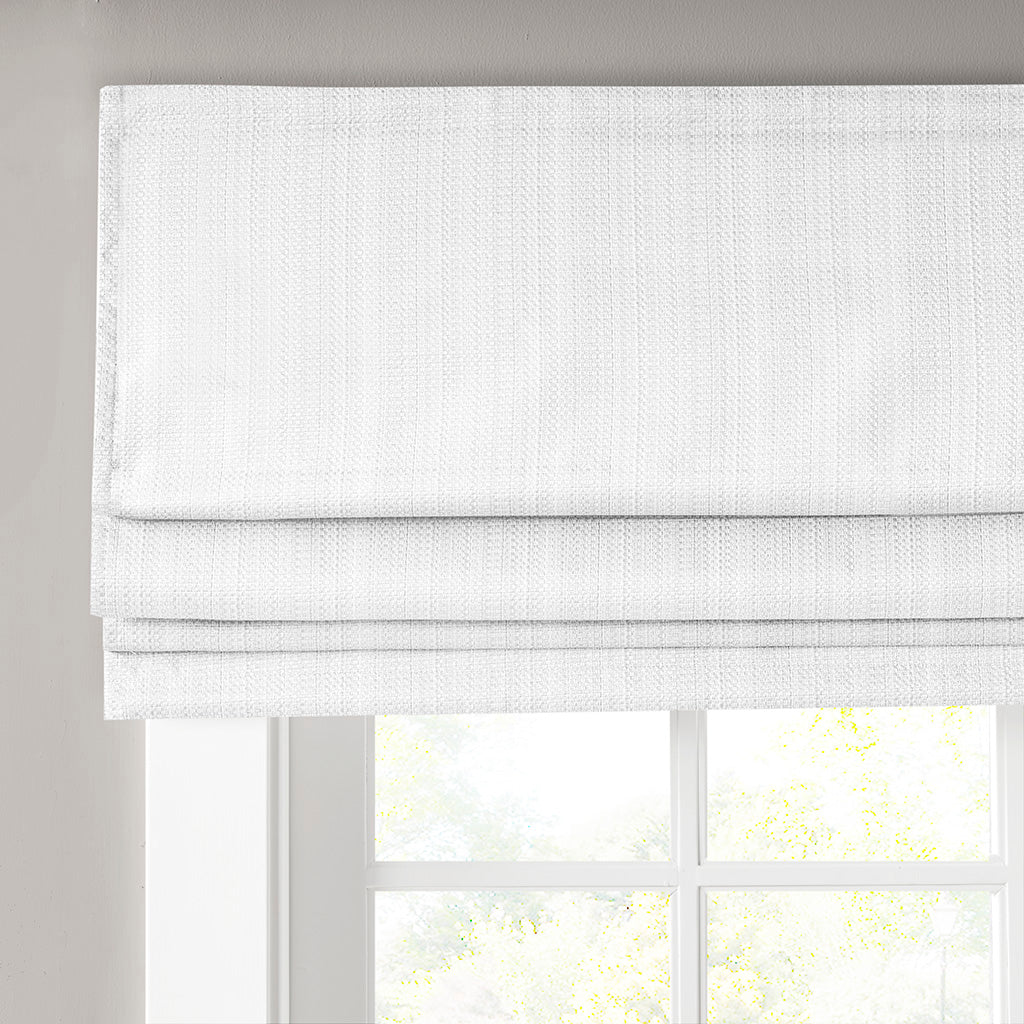 Madison Park Basketweave Total Blackout Roman Shade