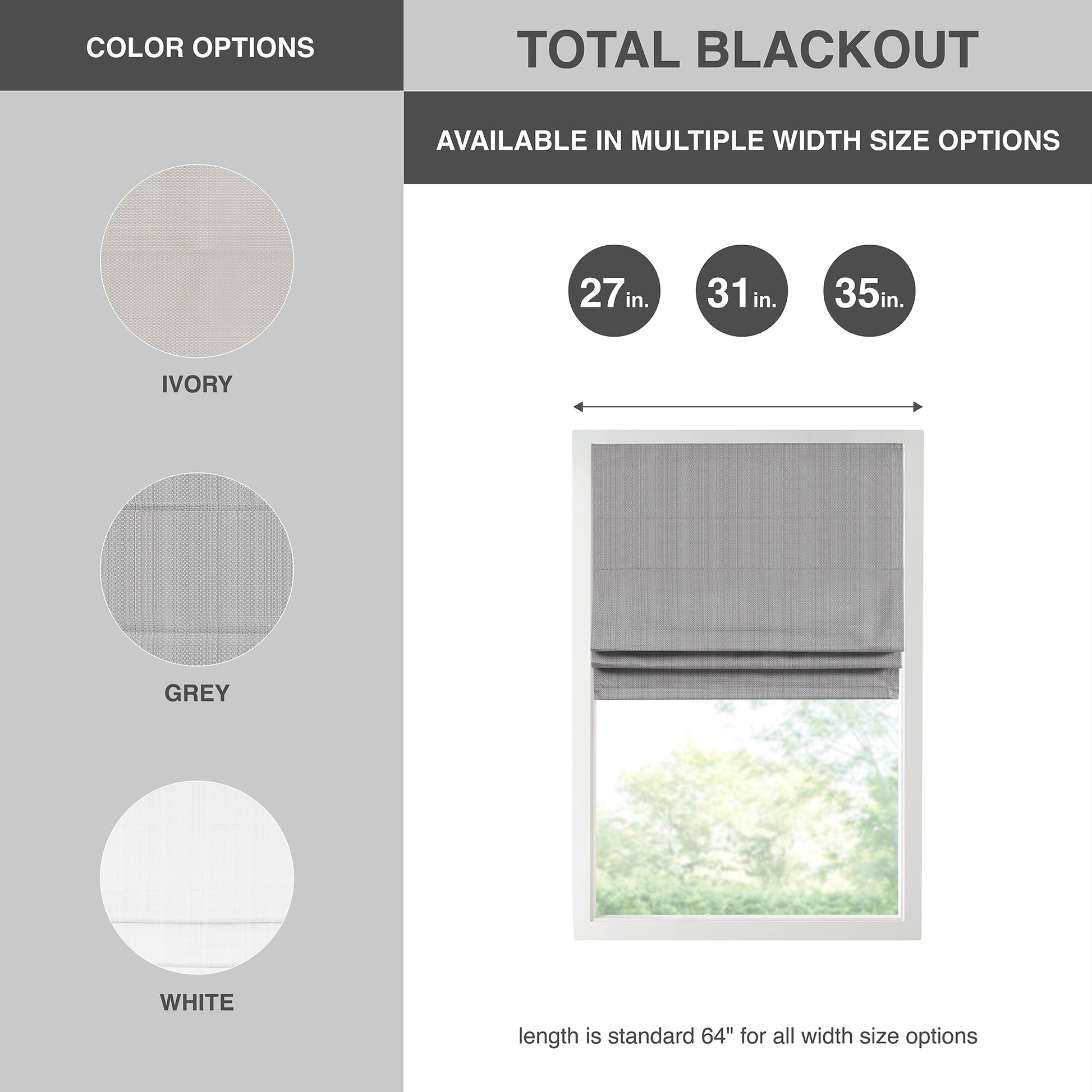 Madison Park Basketweave Total Blackout Roman Shade