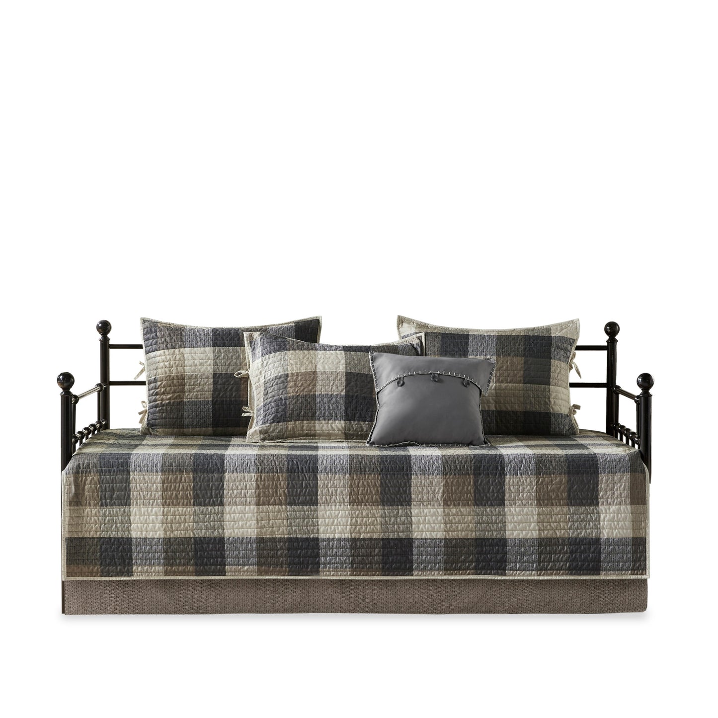 Madison Park 6 Piece Reversible Plaid Daybed Cover Set