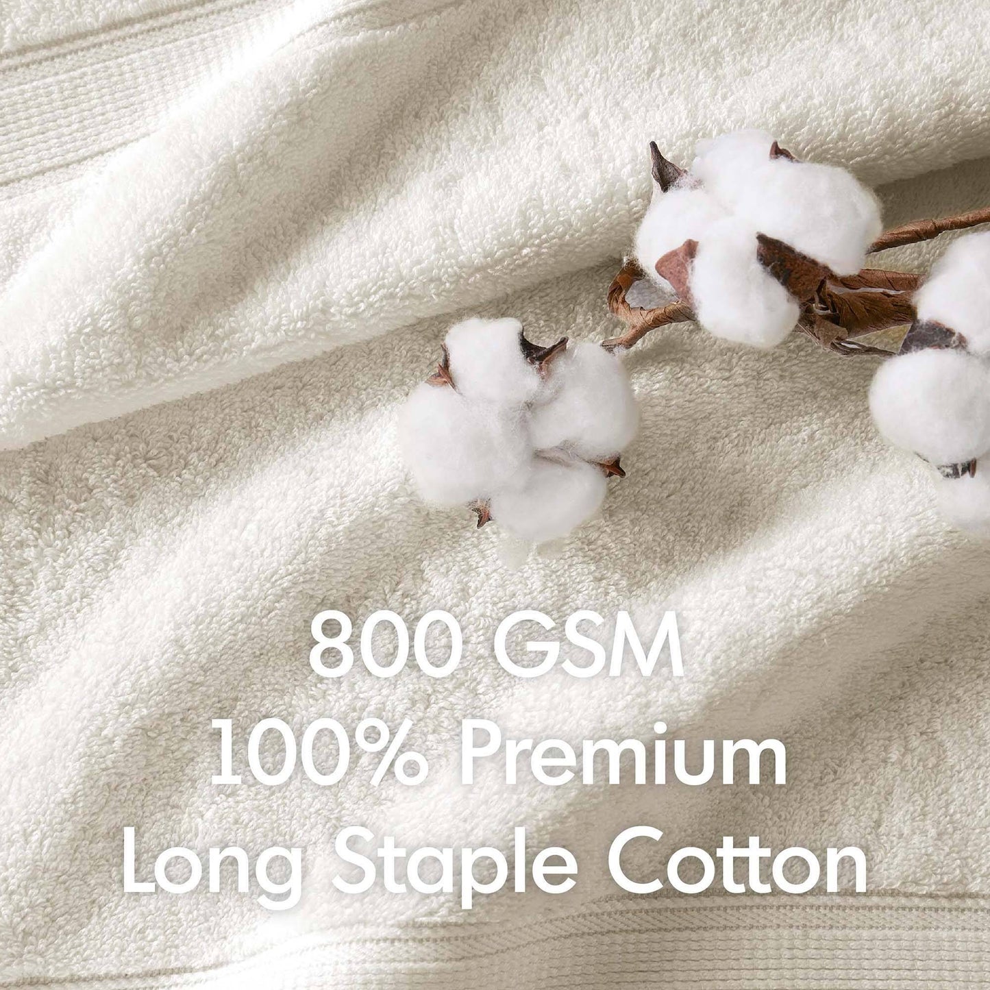 Madison Park Signature 800GSM Ultra-Soft 100% Cotton Absorbent Towel Set