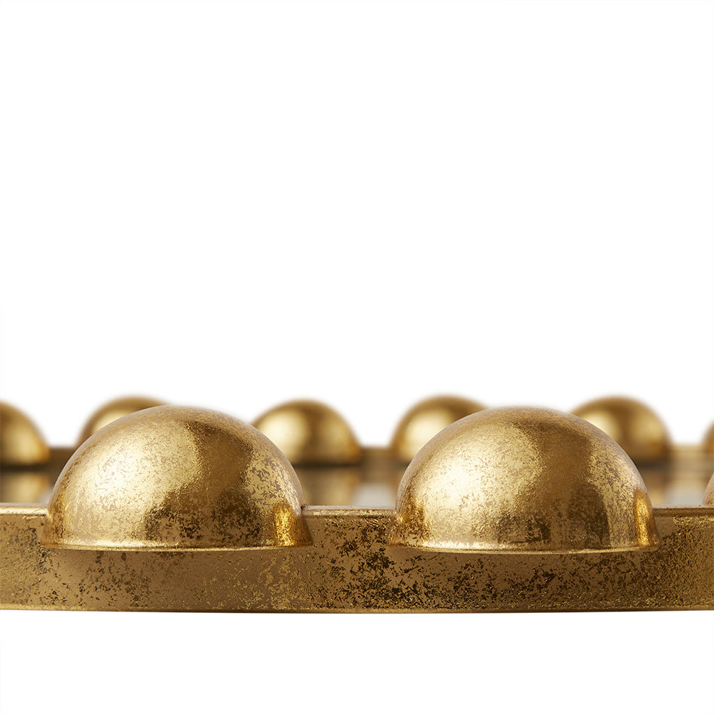 Madison Park Signature 36" Large Decorative Round Wall Mirror with Beaded Metal Frame