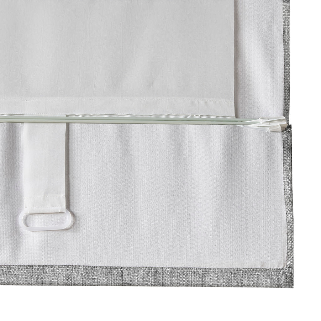 Madison Park Basketweave Room Darkening Cordless Roman Shade