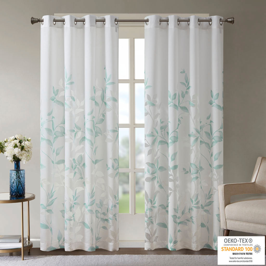 Madison Park Burnout Printed Curtain Panel