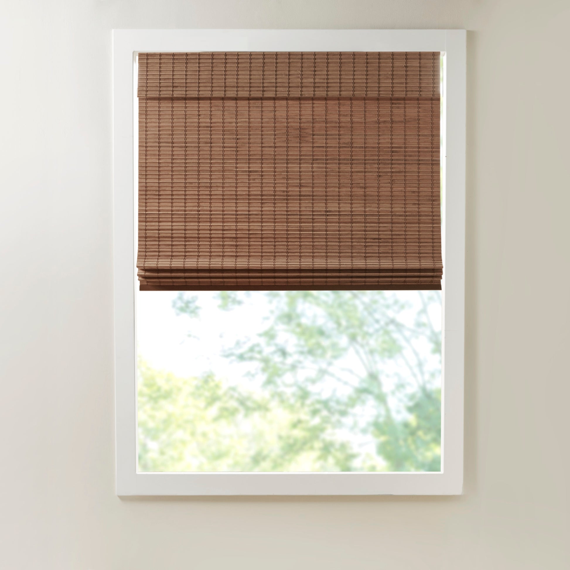 Madison Park Bamboo Light Filtering Roman Shade 64"L