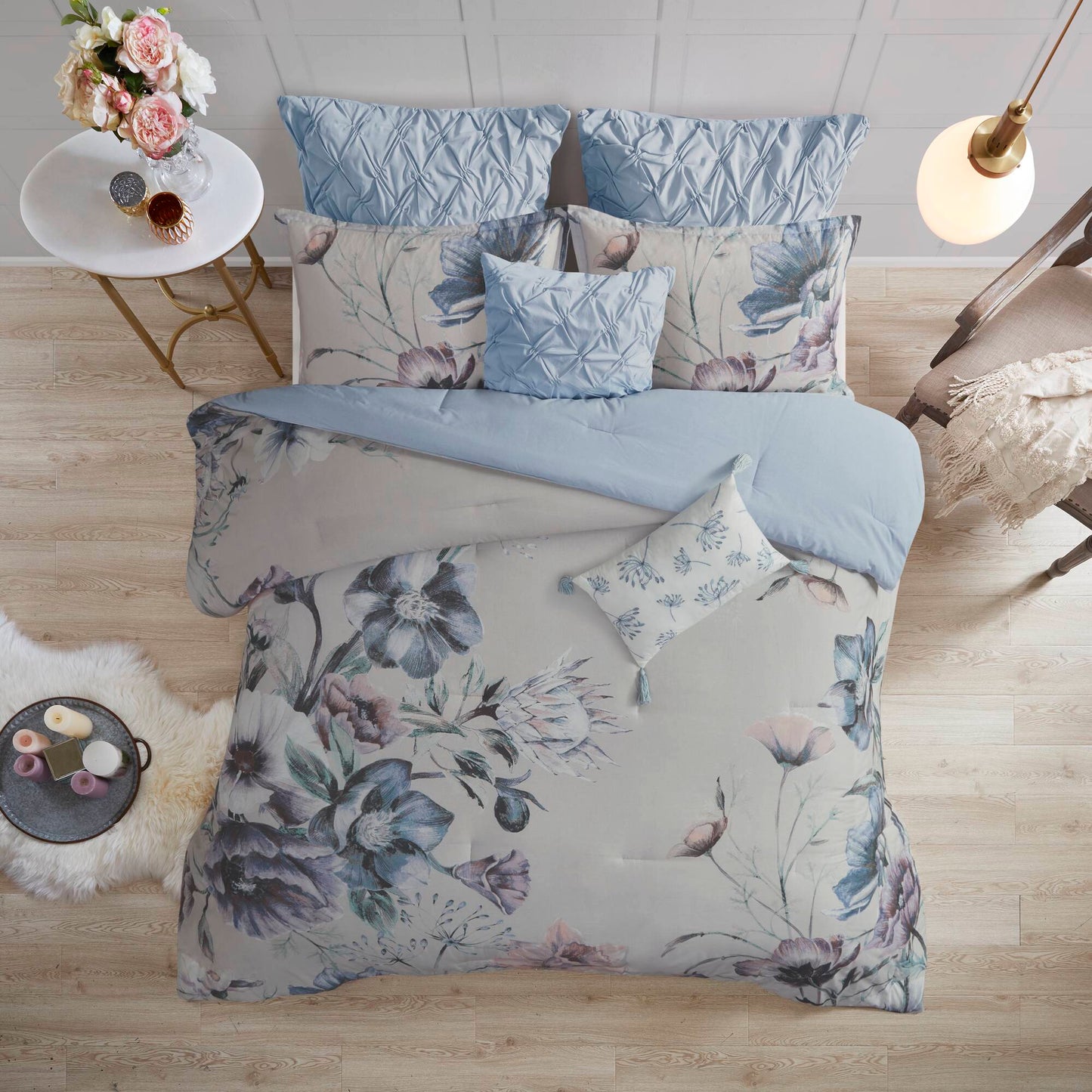 Madison Park 8 Piece Cotton Printed Comforter Set
