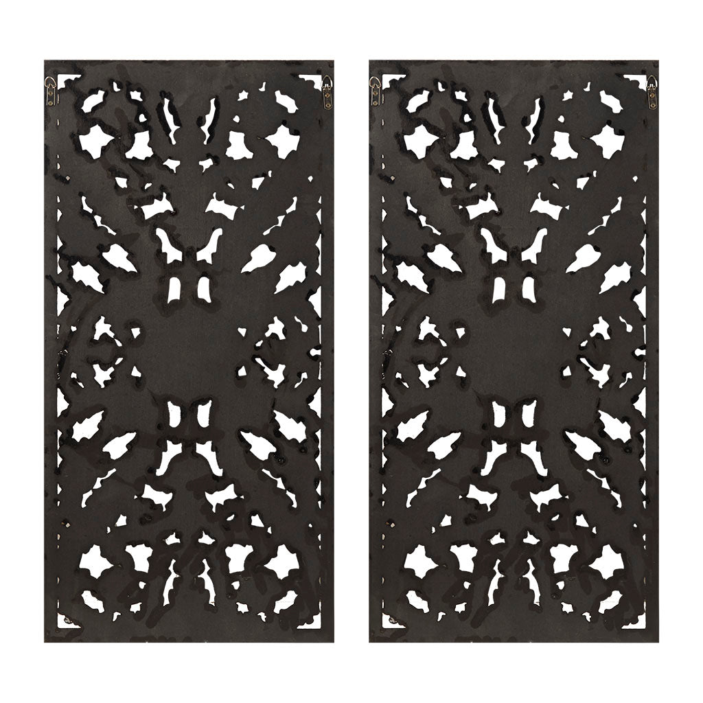 Madison Park Distressed Carved Wood 2-piece Wall Decor Set