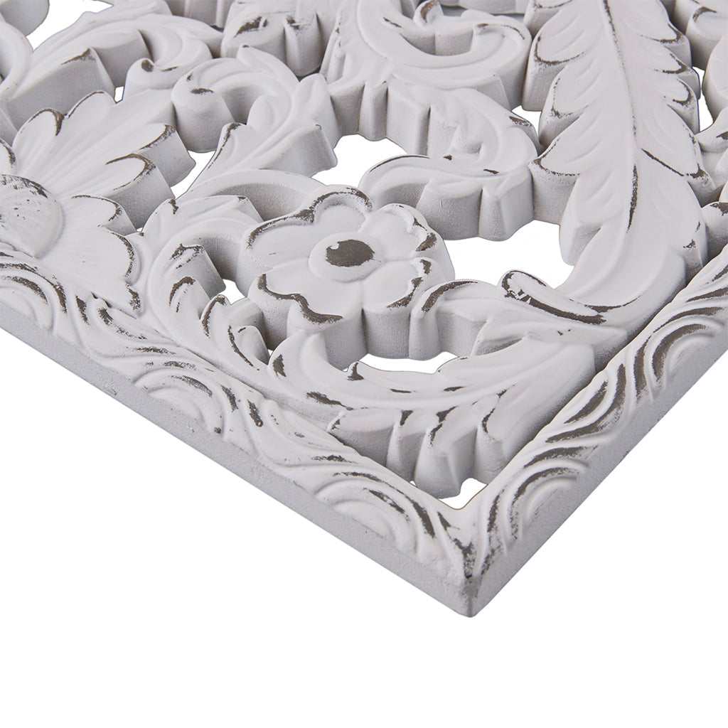 Madison Park Distressed Carved Wood 2-piece Wall Decor Set