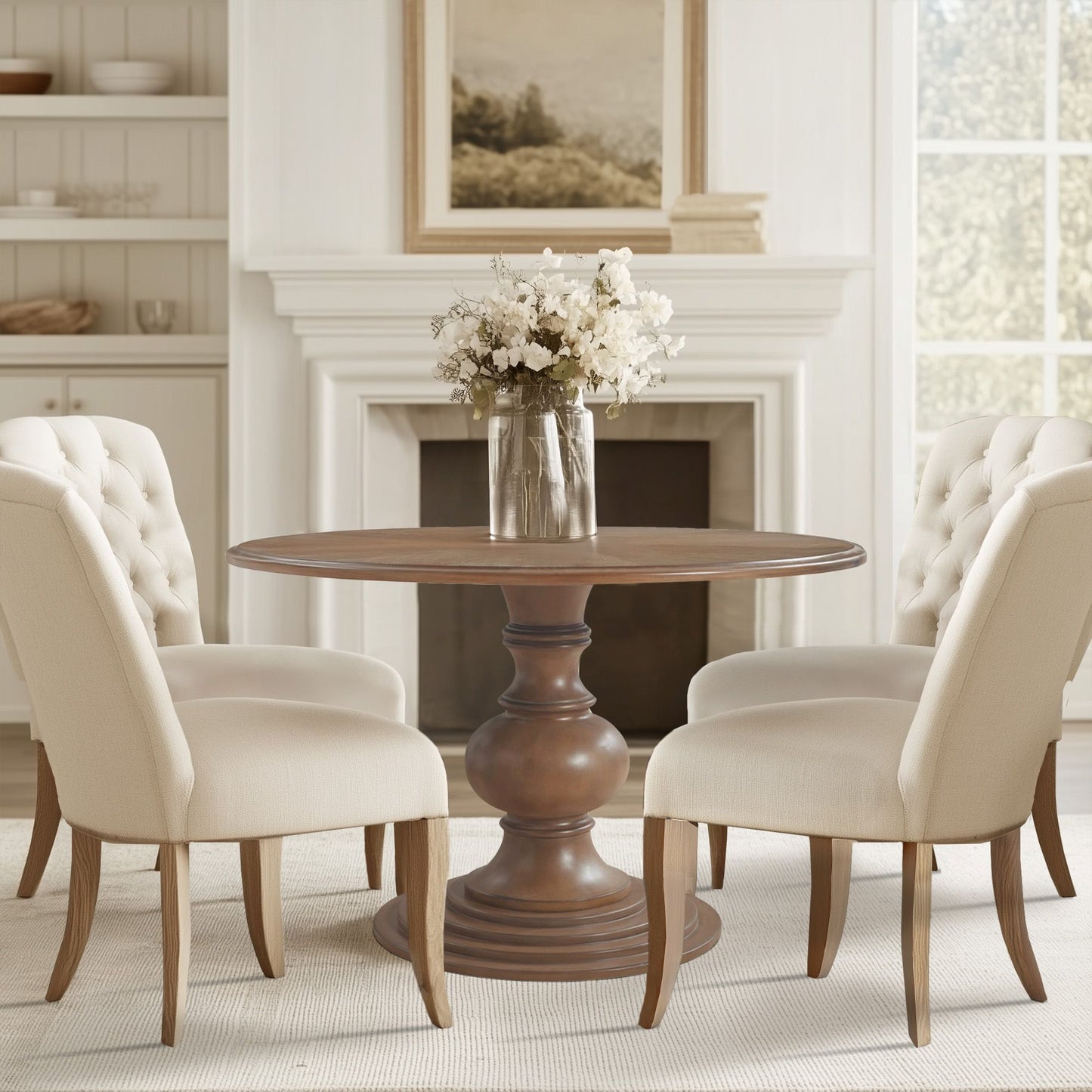Madison Park 46" Round Pedestal Dining Table