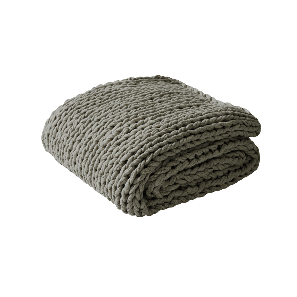 Madison Park Hand Made Chunky Double Knit Throw Blanket