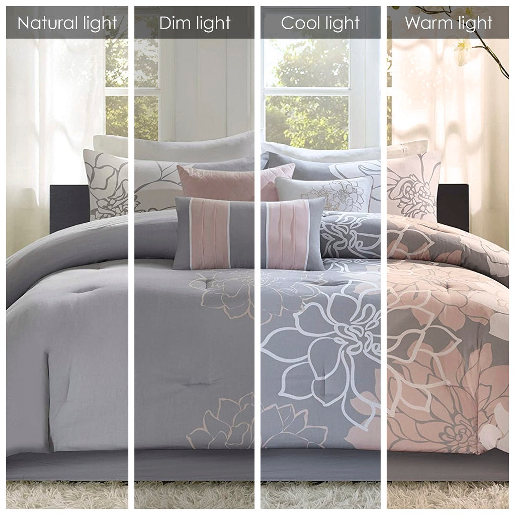 Madison Park Printed Cotton Sateen Comforter Set