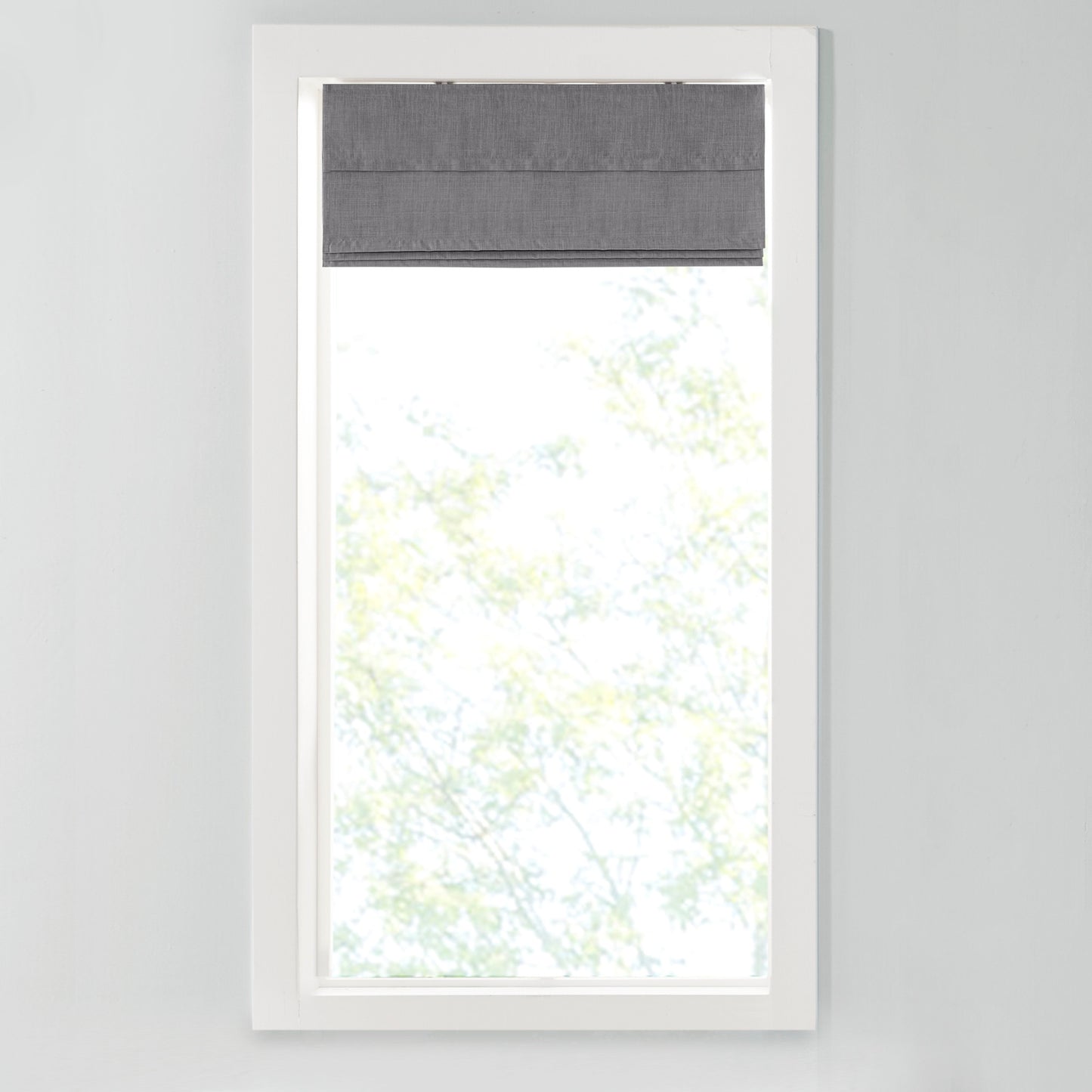 Madison Park Faux Linen Cordless Total Blackout Roman Shade
