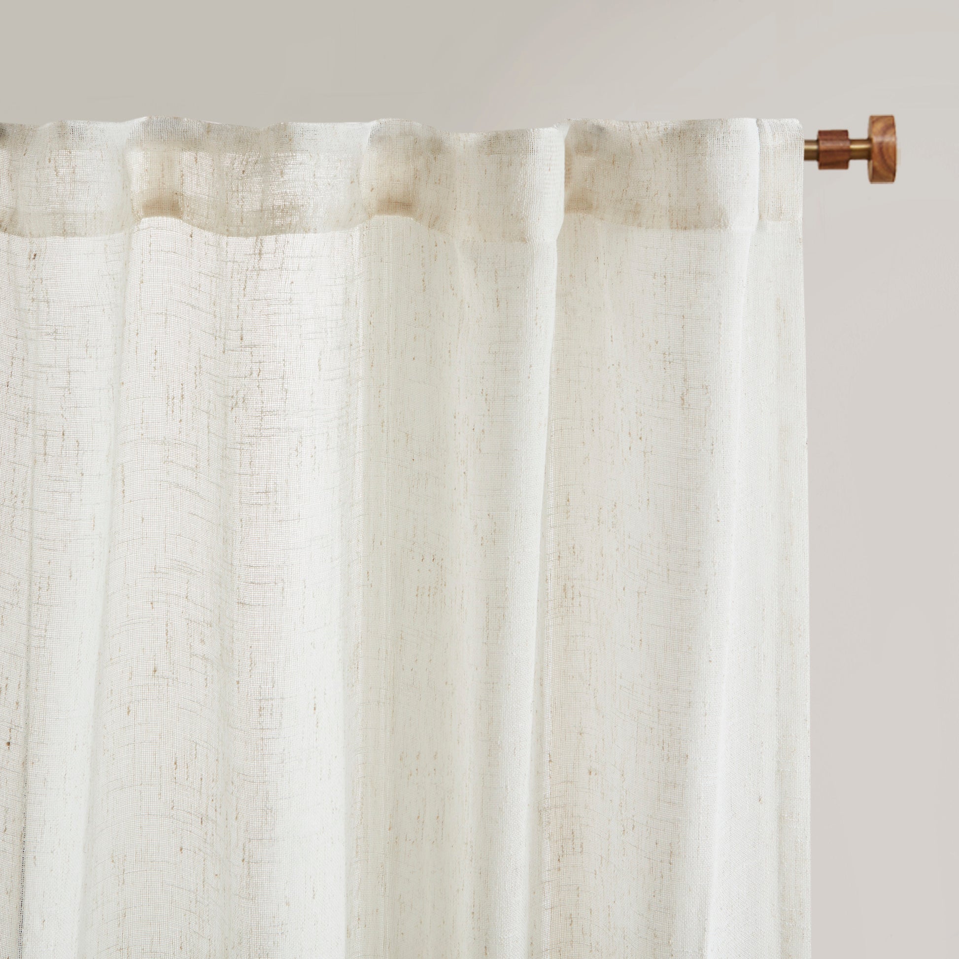 Madison Park Yarn Dye Sheer Curtain Panel Pair