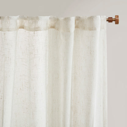 Madison Park Yarn Dye Sheer Curtain Panel Pair