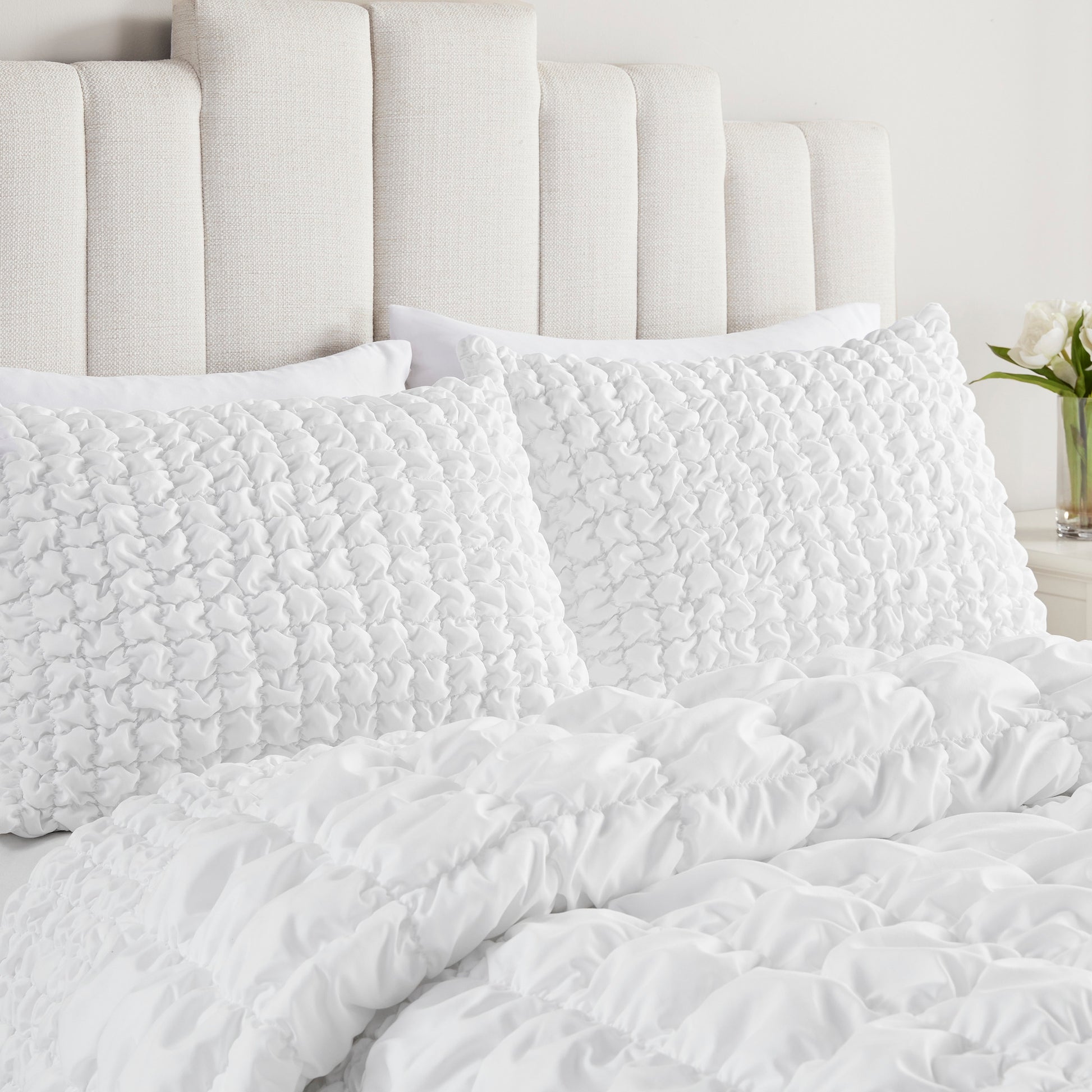 Madison Park 3 Piece Stripe Ruched Comforter Set