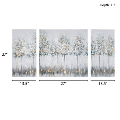 Madison Park Gold Foil Triptych 3-piece Canvas Wall Art Set