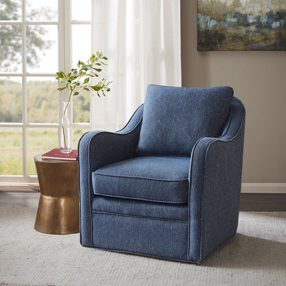 Madison Park Wide Seat Swivel Arm Chair