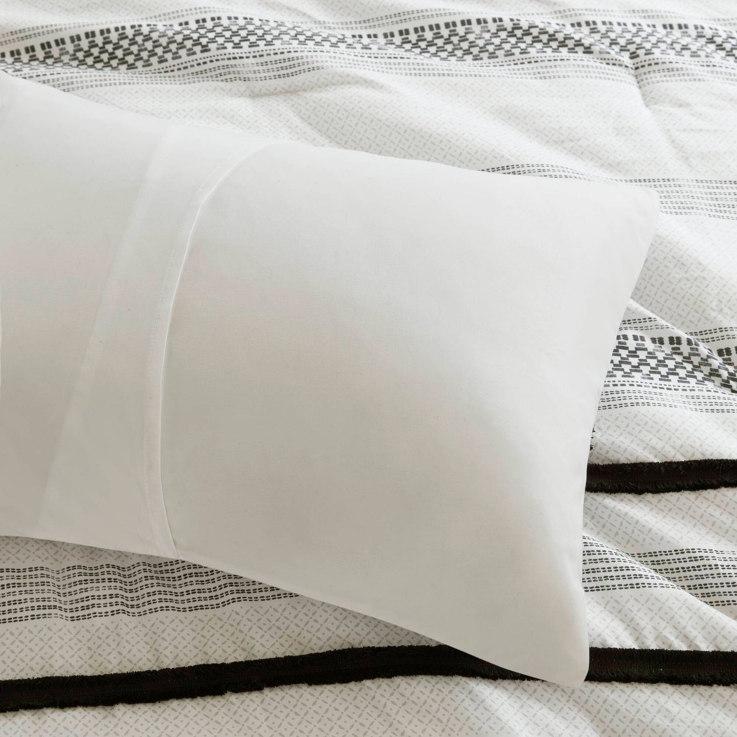 Madison Park 7 Piece Stripe Comforter and Quilt Set