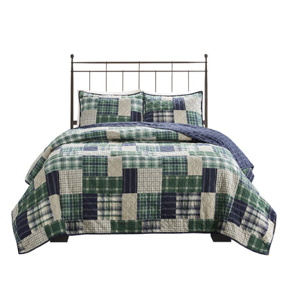 Madison Park 3 Piece Reversible Printed Quilt Set