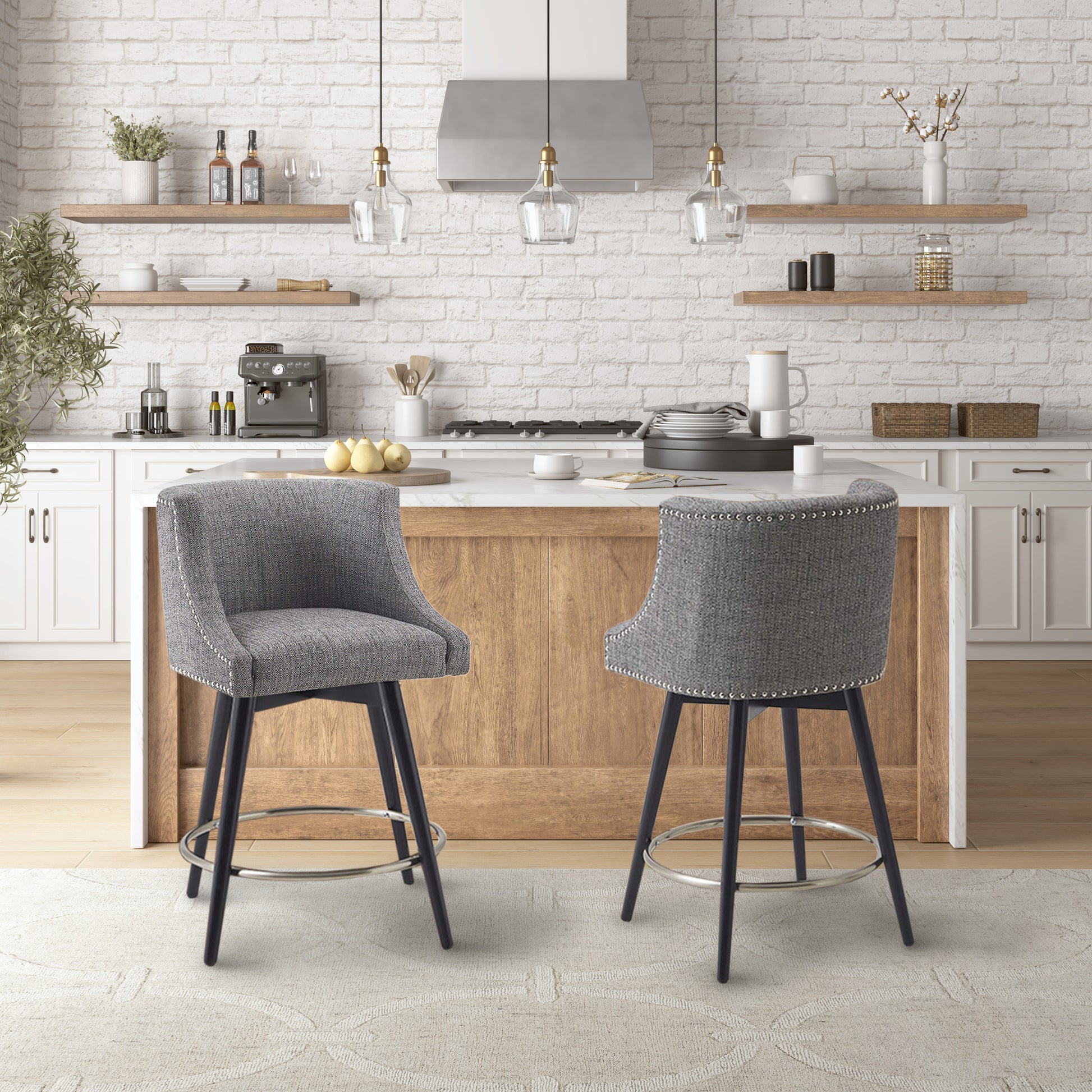Madison Park Swivel Counter Stool