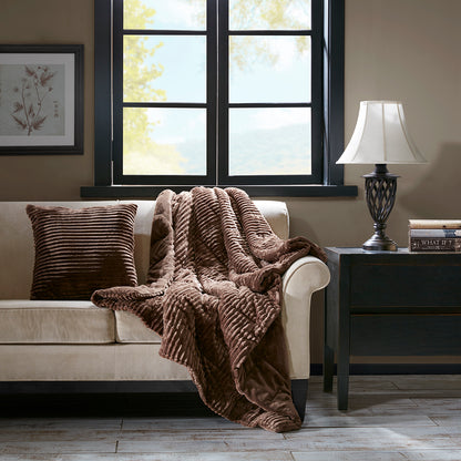 Madison Park Oversized Plush Down Alternative Filled Throw