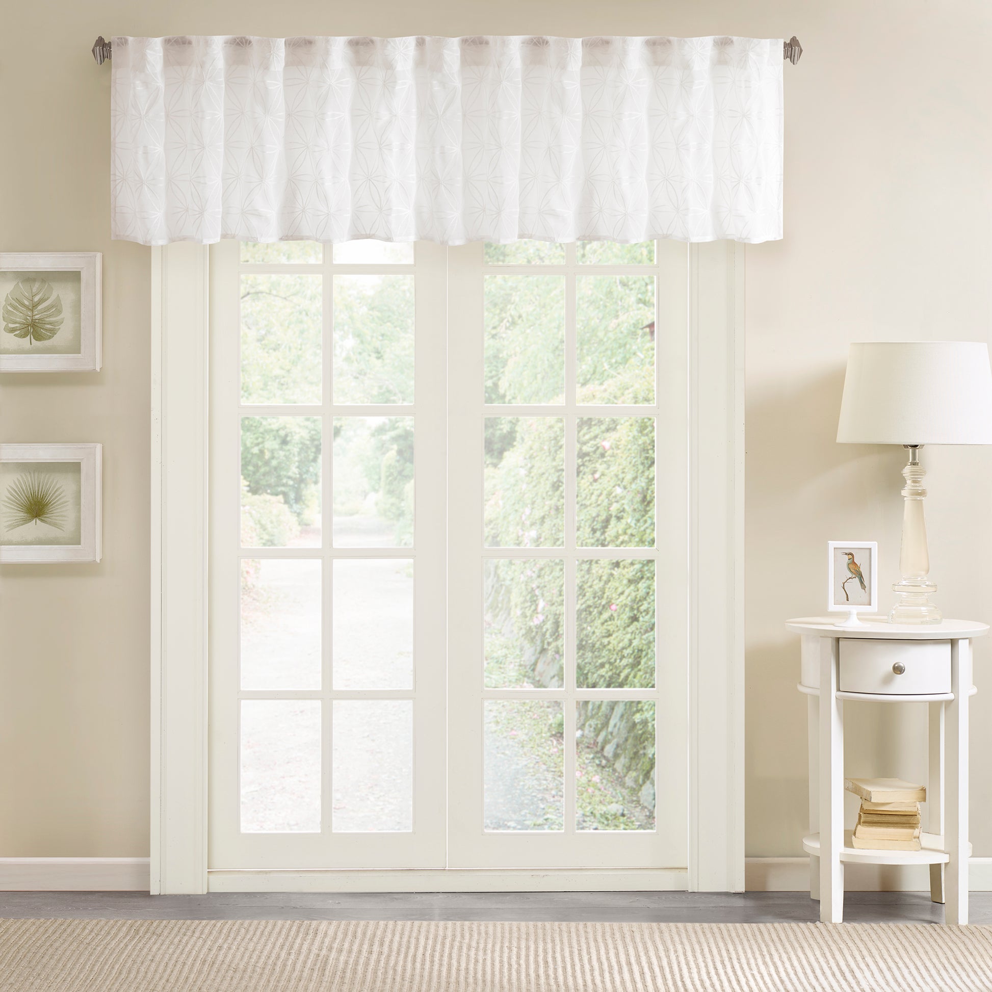 Madison Park Sheer Embroidered Window Valance